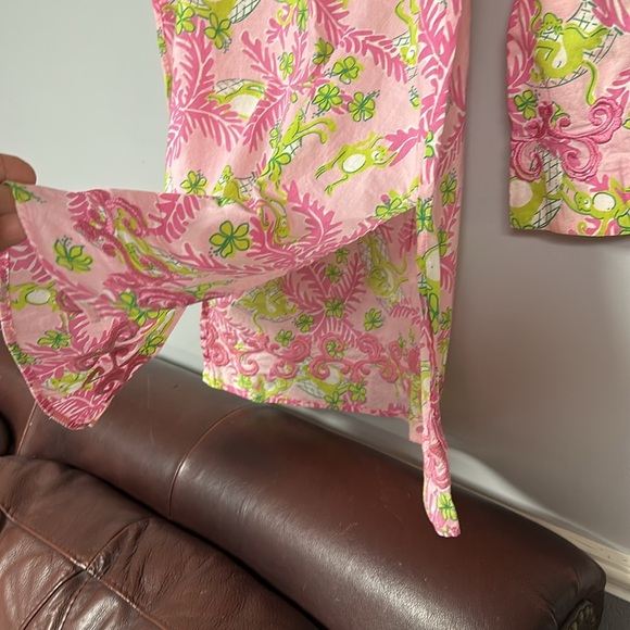 Lilly Pulitzer Mini Cotton Dress / Cover up Monkey Print, Palm Tree Dress, XS - Picture 4 of 12